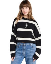 JW Anderson - Jw Anderon Cropped Anchor Weater Back/white - Lyst