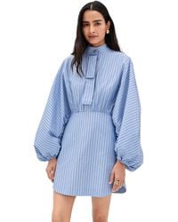 Zimmermann - Drawstring Stripe Mini Dress - Lyst