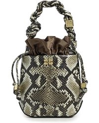 Ganni - Bou Bucket Bag Mini Snake - Lyst