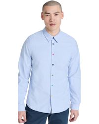 PS by Paul Smith - Ps Pau Smith Taiored Fit Shirt Ight Bue - Lyst