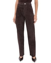 DL1961 - Dakota Slim Straight Suede Pants - Lyst