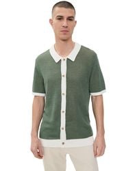 Onia - Linen Short Sleeve Button Up Sweater - Lyst