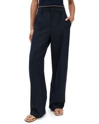 Vince - High Waist Rib Trim Trousers - Lyst