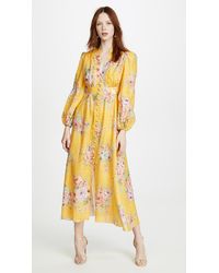 Zimmermann Zinnia Floral-print Linen Maxi Dress - Yellow