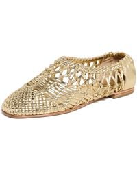 Jonathan Simkhai - Eden Metallic Open Weave Ballet Flats - Lyst