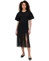 Pixie Market - Fringe Cotton Tee Dress - Lyst