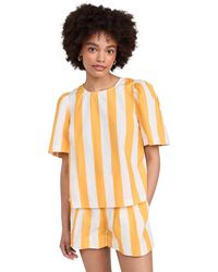 RHODE - Wetin Top Tangerine Cabana Tripe - Lyst