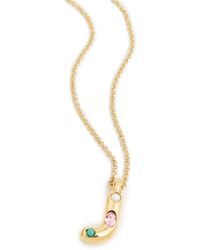 Mayamar - Embellished Initial Necklace - Lyst