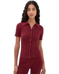 Le Bos - Ribbed Button Up - Lyst