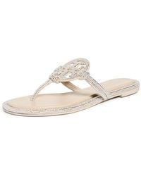 Tory Burch - Miller Knotted Pave Sandals - Lyst