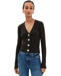 Madewell - Ribbed V Neck Cardigan - Lyst