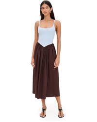 Le Bos - Alix Mixed Fabric Tank Dress - Lyst
