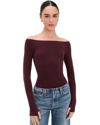Commando - Ballet Off-Shoulder Bodysuit With Thumbholes - Lyst