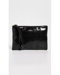 クラッチバッグ Isabel Marant Black Canvas Netia Pouch Isabel Marant Netia Pouch in Black | Lyst
