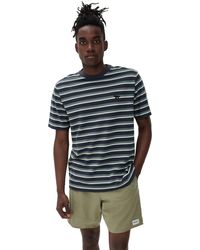 Maison Kitsuné - Profile Fox Patch Striped Comfort T-Shirt - Lyst