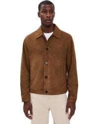 Theory - Amos Suede Jacket - Lyst