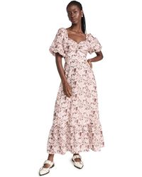 English Factory - Englih Factory Linen Floral Maxi Dre - Lyst
