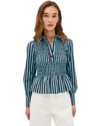 Damson Madder - Hazel Shirred Shirt - Lyst