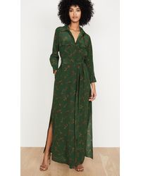 L'Agence Cameron Long Shirt Dress - Green