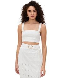 AMUR - Gabi Textured Twill Top - Lyst