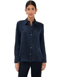 Twp - Joey Button Down Silk Top - Lyst