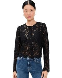 FRAME - The Lace Blouse - Lyst