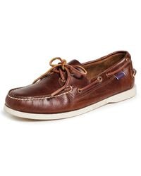 Sebago - Dockside Portland Wax Leather Boat Shoes - Lyst