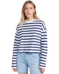 ASKK NY - Printed Cropped Long Sleeve Top - Lyst