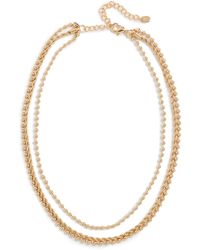 Argento Vivo - Sphere & Rope Layer Necklace - Lyst
