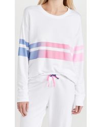 Sundry Ombre Stripe Sweatshirt - White