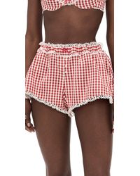 For Love & Lemons - Scotch Bonnet Gingham Shorts - Lyst
