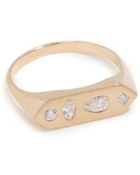 Zoe Chicco - 14K Mosaic Bar Signet Ring - Lyst