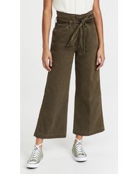 Citizens of Humanity Louvelle Belted Wide Leg Trousers - Green