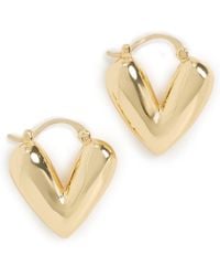 Kenneth Jay Lane - Heart Drop Pierced Earrings - Lyst