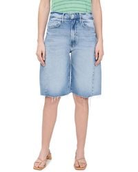 Mother - The Half-Pipe Bermuda Fray Jeans Shorts - Lyst