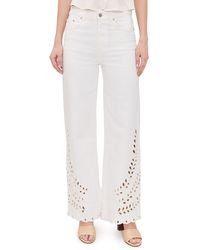 Le Jean - Eyelet Column Jeans - Lyst