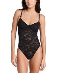 Fleur du Mal - Le Stretch Multifit Lace Thong Bodysuit - Lyst
