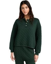 The Great - The Quilted Henley Sleep Sweatshirt - Lyst