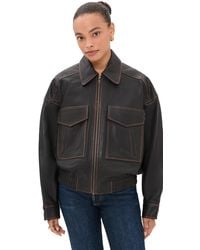 STAUD - Eugene Leather Jacket - Lyst