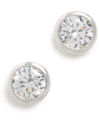 Shashi - Solitaire Bezel Stud Earrings - Lyst