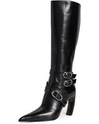Tory Burch - Multi Buckle Leather Boots 90Mm - Lyst