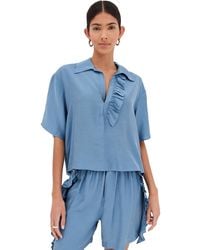 BITE STUDIOS - Luna Frill Short Sleeve Shirt - Lyst