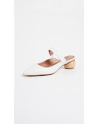 Matiko Virca Point Toe Mules - White