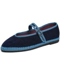 Flabelus - Pierre Velvet Mary Jane Flats - Lyst