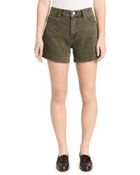 FRAME - Le Super High Short Raw Fray Jeans - Lyst