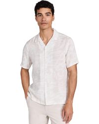 Theory - Irving Printed Linen Shirt - Lyst