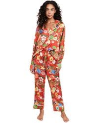Karen Mabon - Tiger Bouquet Long Pajama Set - Lyst