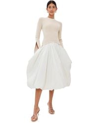 Jonathan Simkhai - Kenlie Mock Neck Midi Dress - Lyst