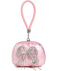 Self-Portrait - Pearl Top Handle Clutch Bag - Lyst