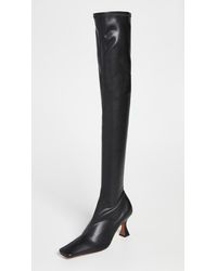 MANU Atelier Over The Knee Duck Boots - Black